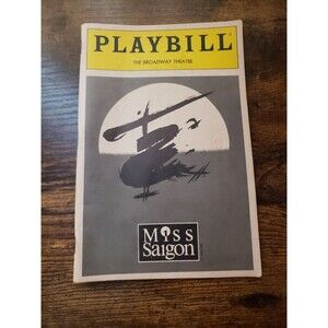 Playbill Miss Saigon the Broadway Theatre Feb 1992 Vintage Ephemera
